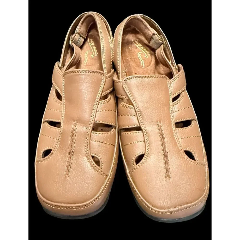 Easy Street Comfort Wave Sling Back Adjustable Flats Sx. 9.5W
